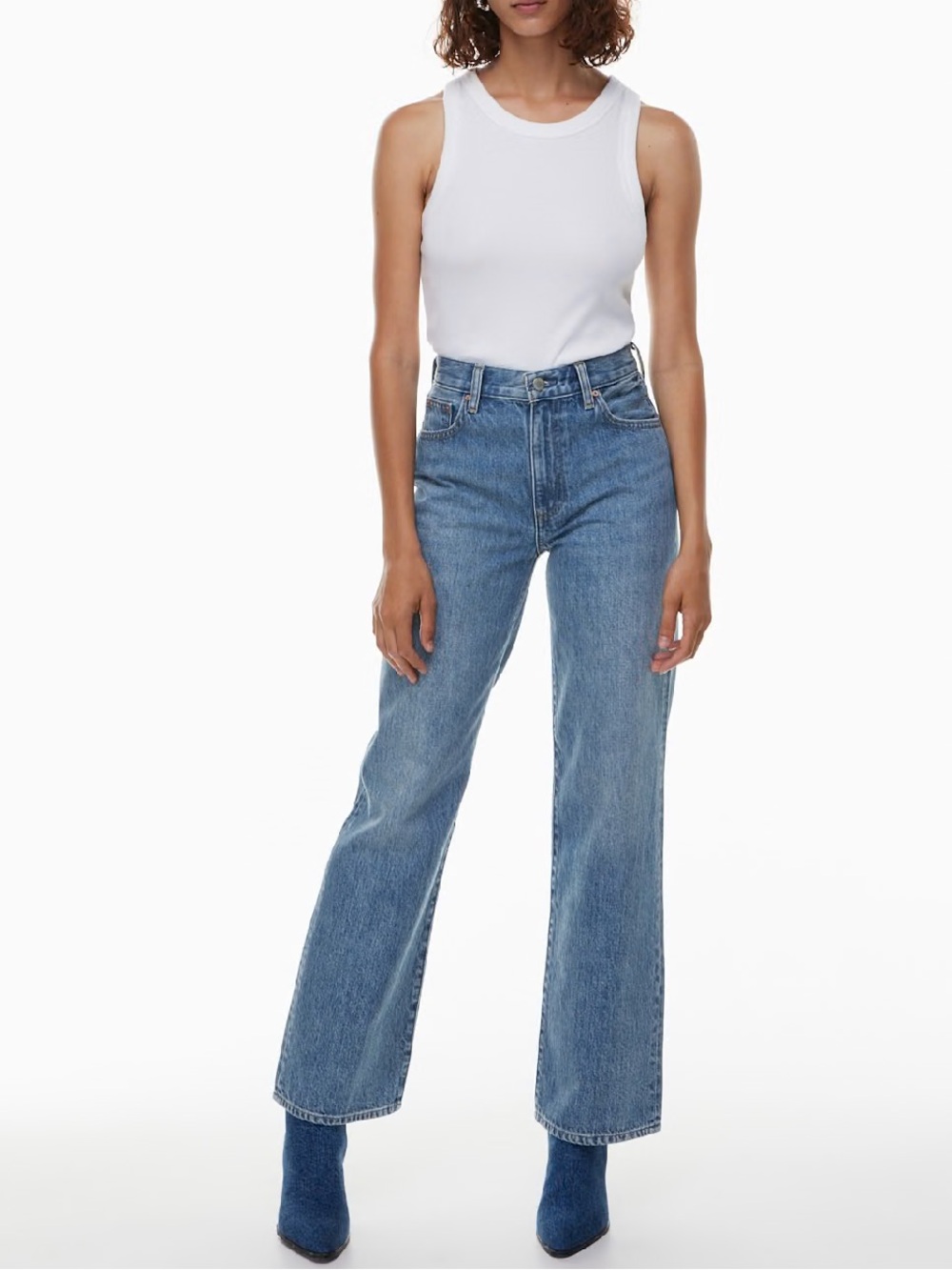 Aritzia Denim Forum The Farrah High Rise Wide Leg Jeans